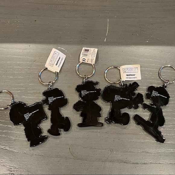 RARE Lot of 5 Peanuts Snoopy Applause Keychains - Picture 5 of 7
